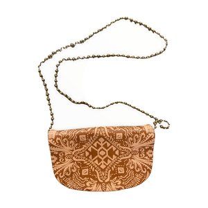 Vegan Leather Bag Womens Brown Crossbody Boho Beaded Strap Shoulder Western